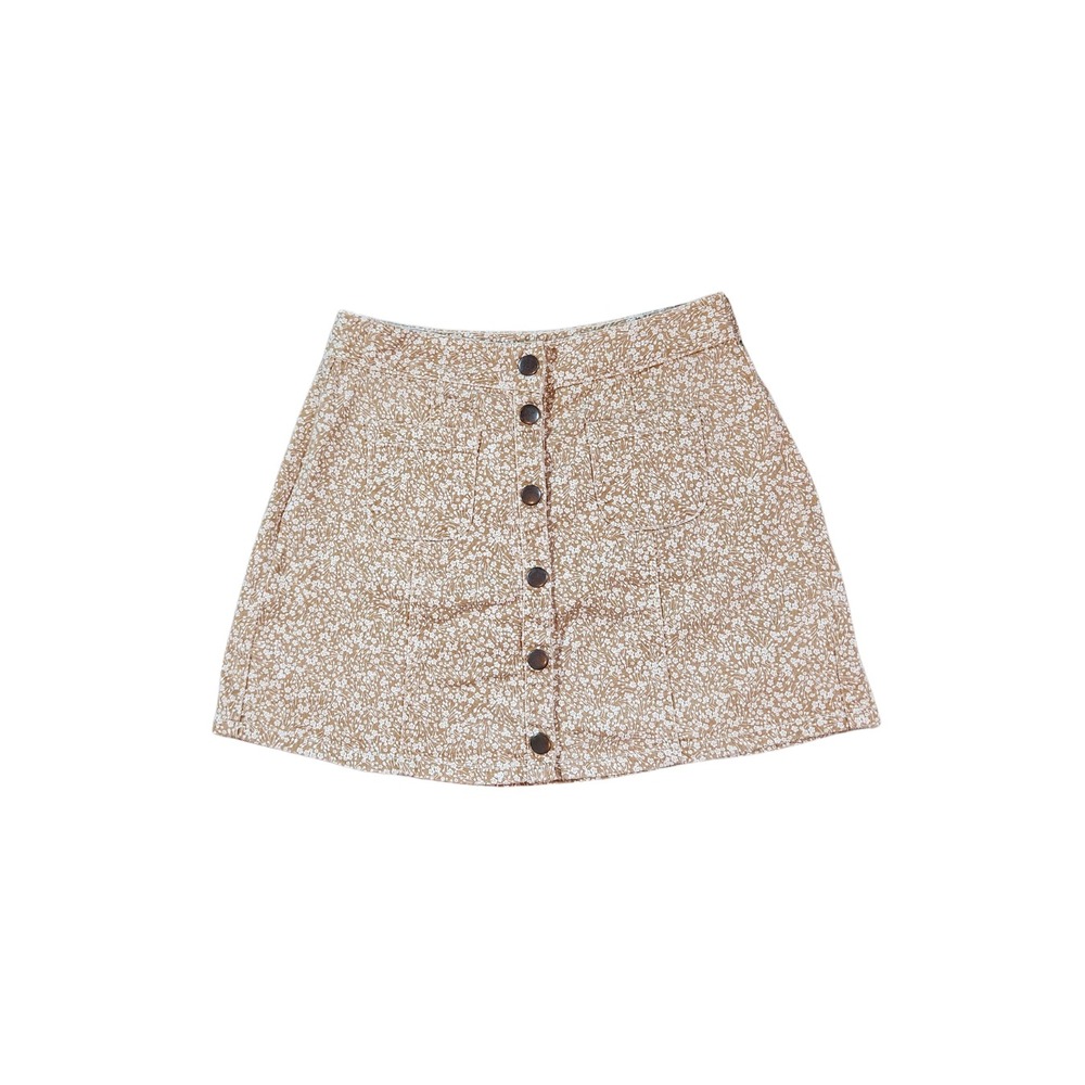 Kendall & Kylie Pac Sun Floral Denim Mini Skirt Brown & white.‎ Size 28